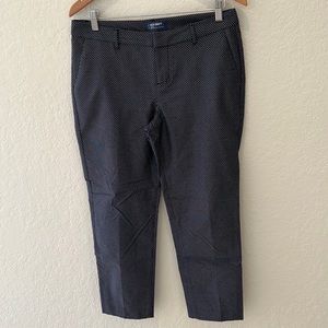 Old Navy Women’s Navy Blue with White Pattern Work Trousers